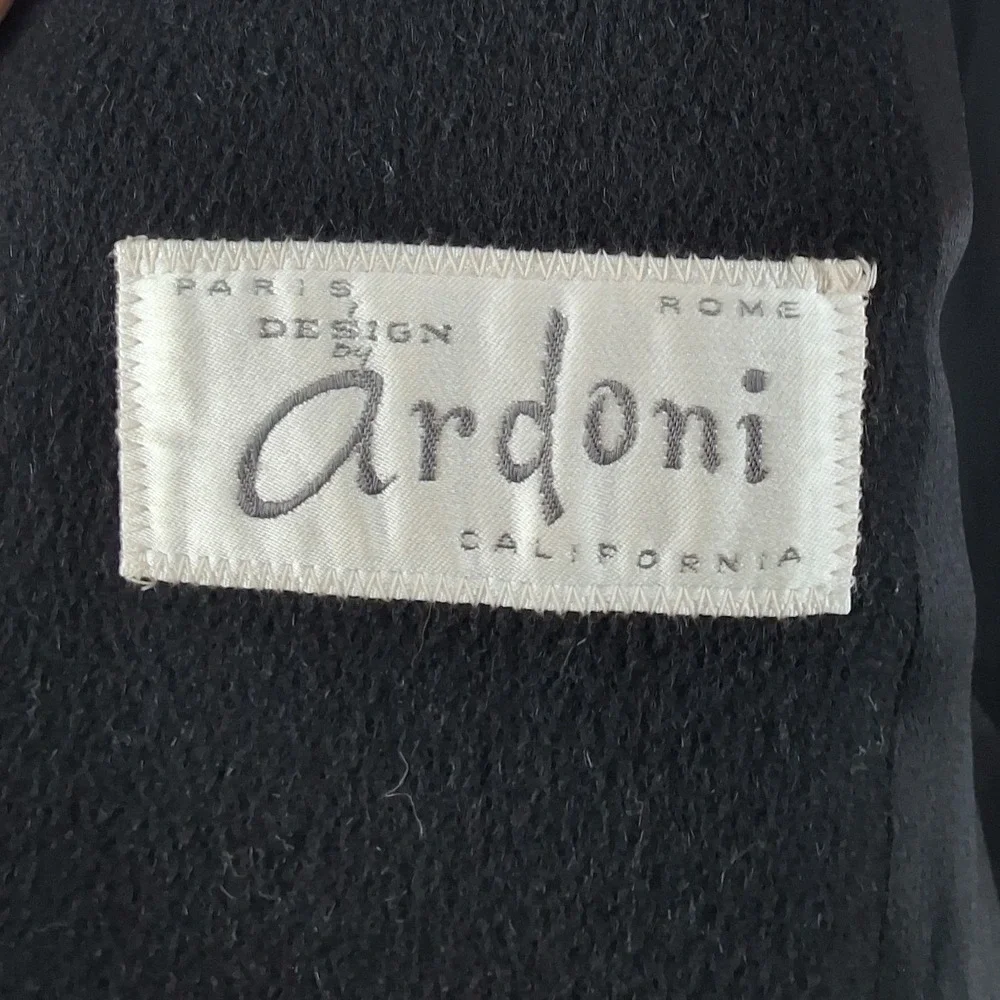 Vintage Ardoni California Wool Coat Mink Fur Collar ILGWU Union Made 60s M - Picture 3 of 7